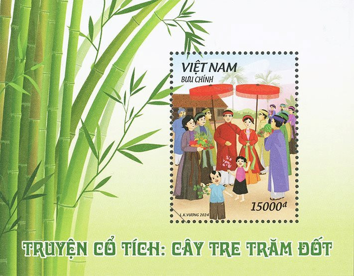Phát hành bộ tem “Truyện cổ tích Việt Nam Cây tre trăm đốt”