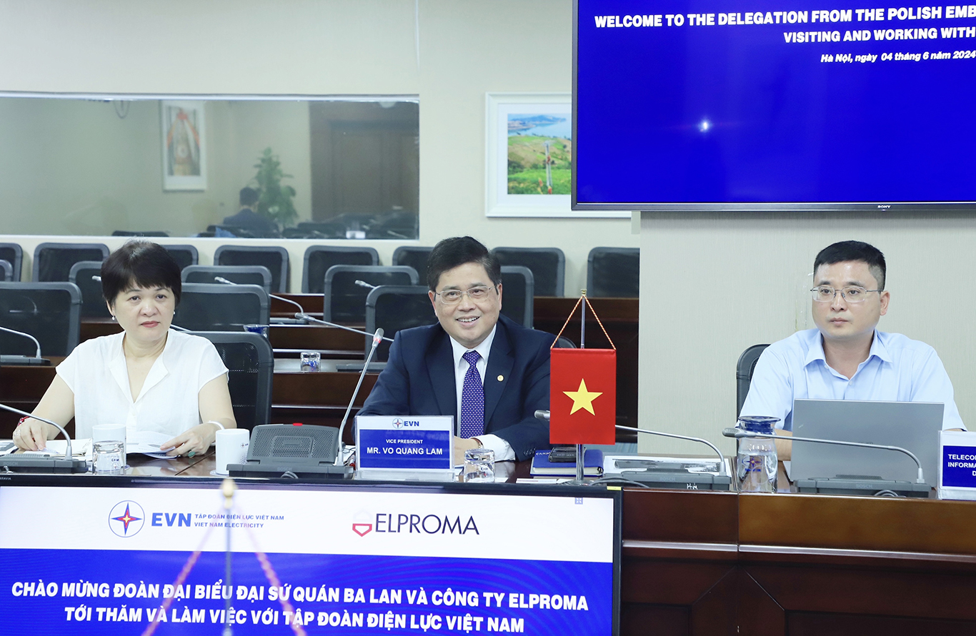 Phó Tổng giám đốc EVN tiếp Đại sứ quán Ba Lan và Công ty Elproma