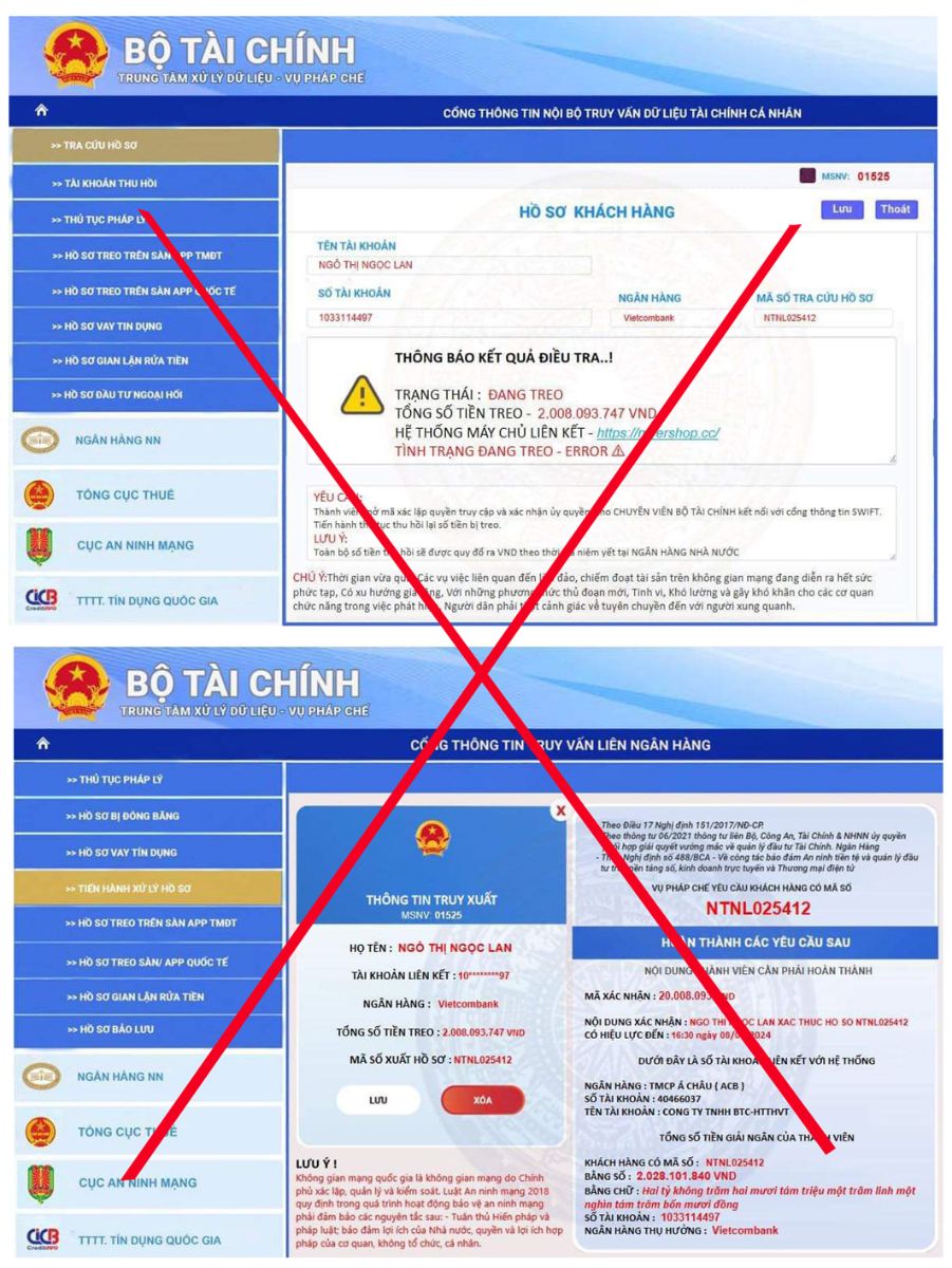 Khuyến cáo việc giả mạo văn bản, con dấu và website của Bộ Tài chính