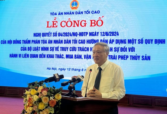 Công bố Nghị quyết hướng dẫn xử lý với những hành vi liên quan đến khai thác, mua bán trái phép thủy sản