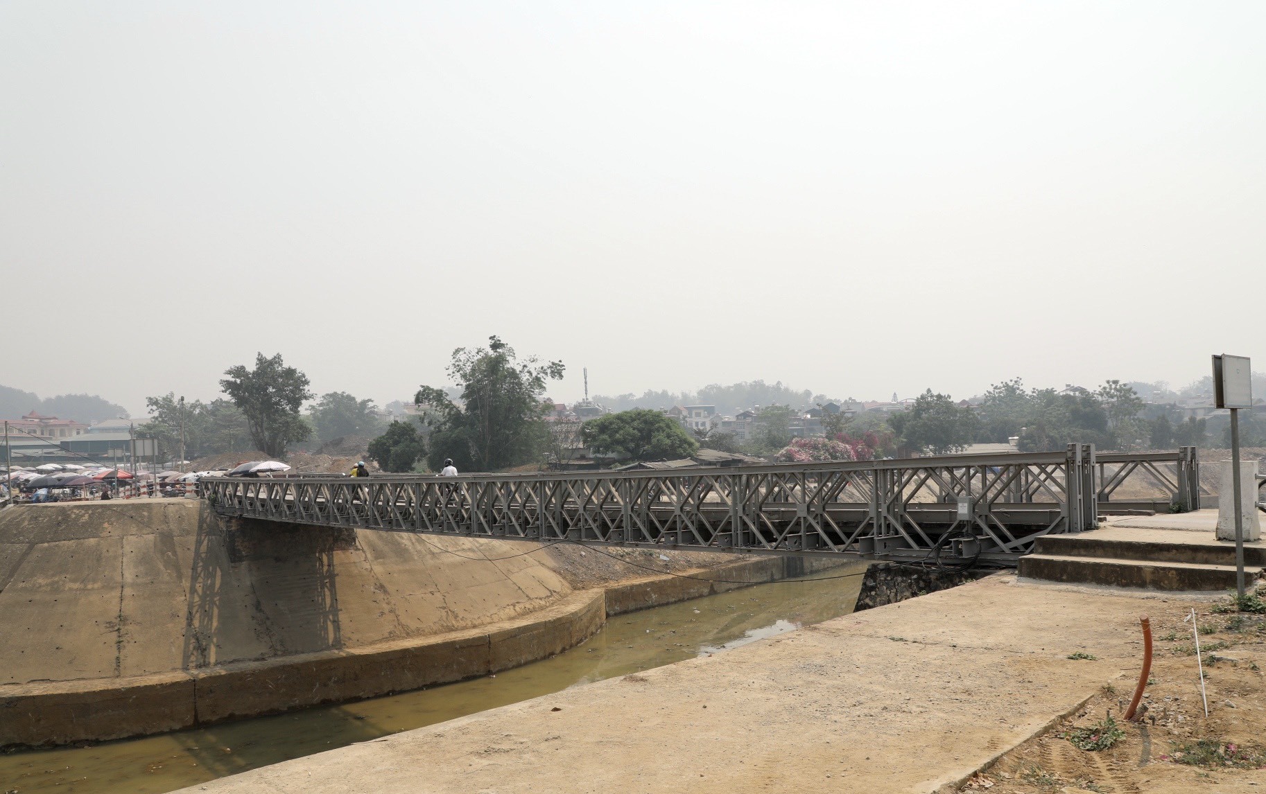 Điện Biên Chính thức cấm các loại phương tiện lưu thông qua cầu Mường Thanh