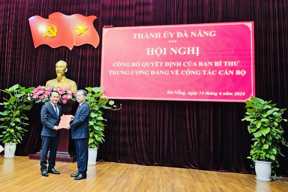 Đồng chí Nguyễn Đình Vĩnh giữ chức Phó Bí thư Thành ủy Đà Nẵng