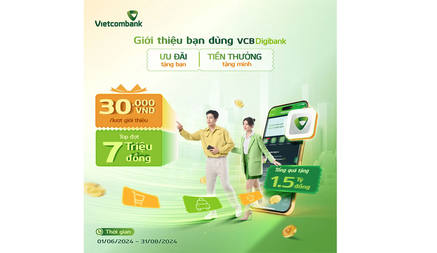 Giới thiệu bạn dùng VCB Digibank – Nhận quà siêu hấp dẫn