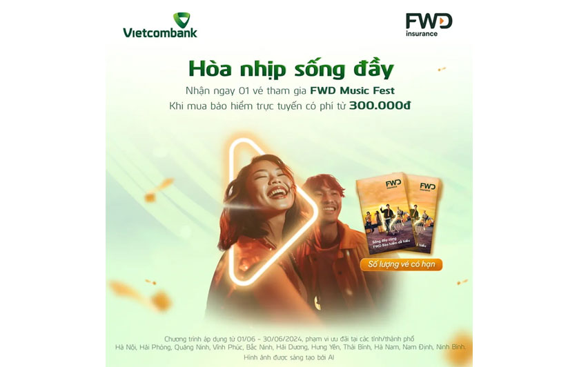 Nhận ngay vé tham dự đại nhạc hội FWD Music fest 2024 khi mua bảo hiểm trực tuyến với phí chỉ từ 300 000VND