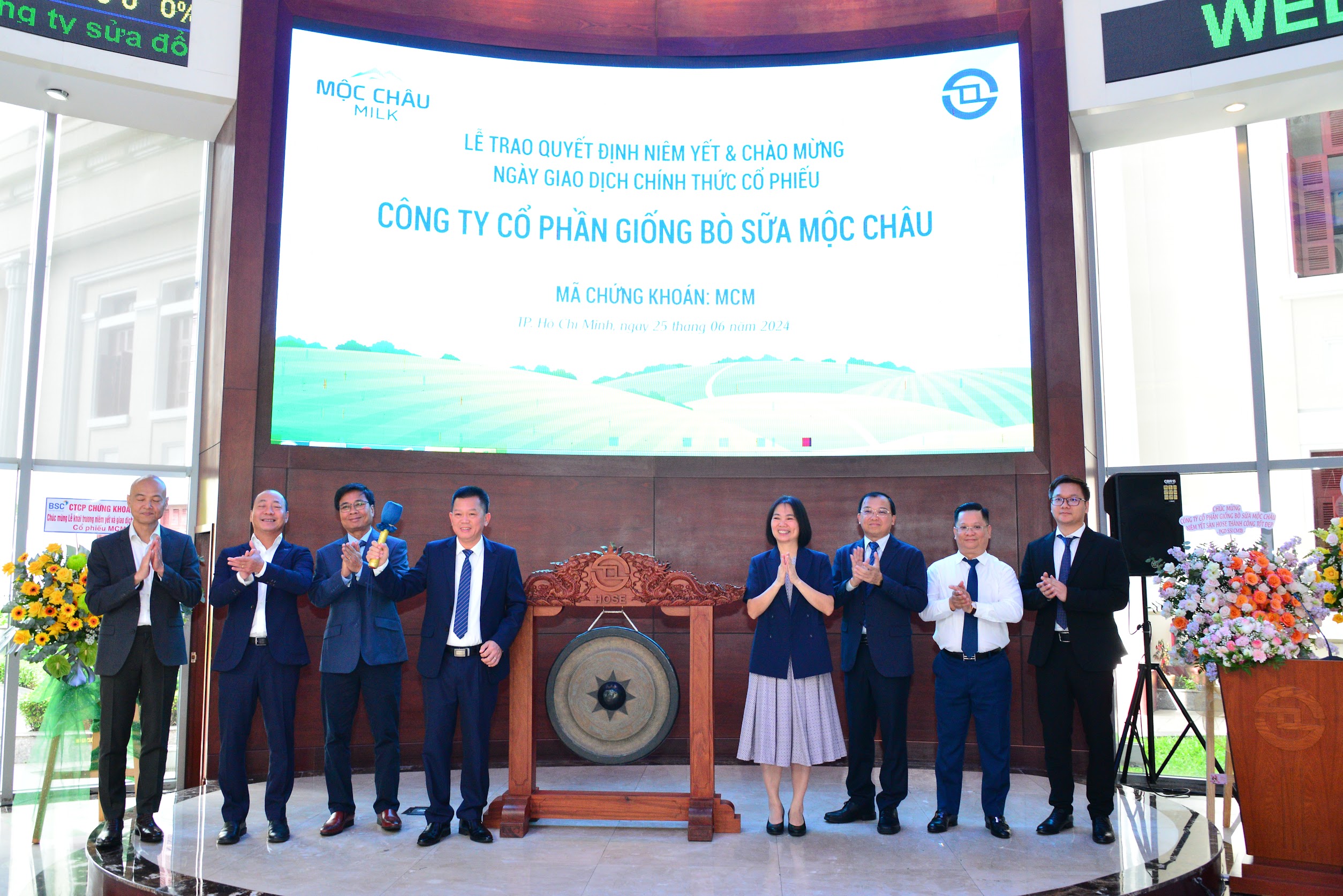 110 triệu cổ phiếu Công ty Cổ phần Giống bò sữa Mộc Châu chính thức niêm yết trên HOSE