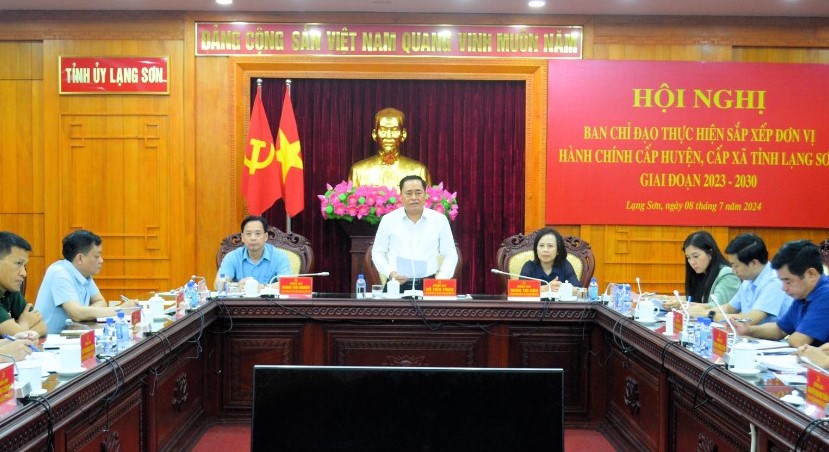 Lạng Sơn Đánh giá tình hình, tiến độ triển khai thực hiện nhiệm vụ sắp xếp đơn vị hành chính giai đoạn 2023-2025