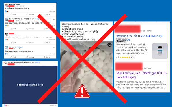Kịch độc xyanua Sao mua bán quá dễ