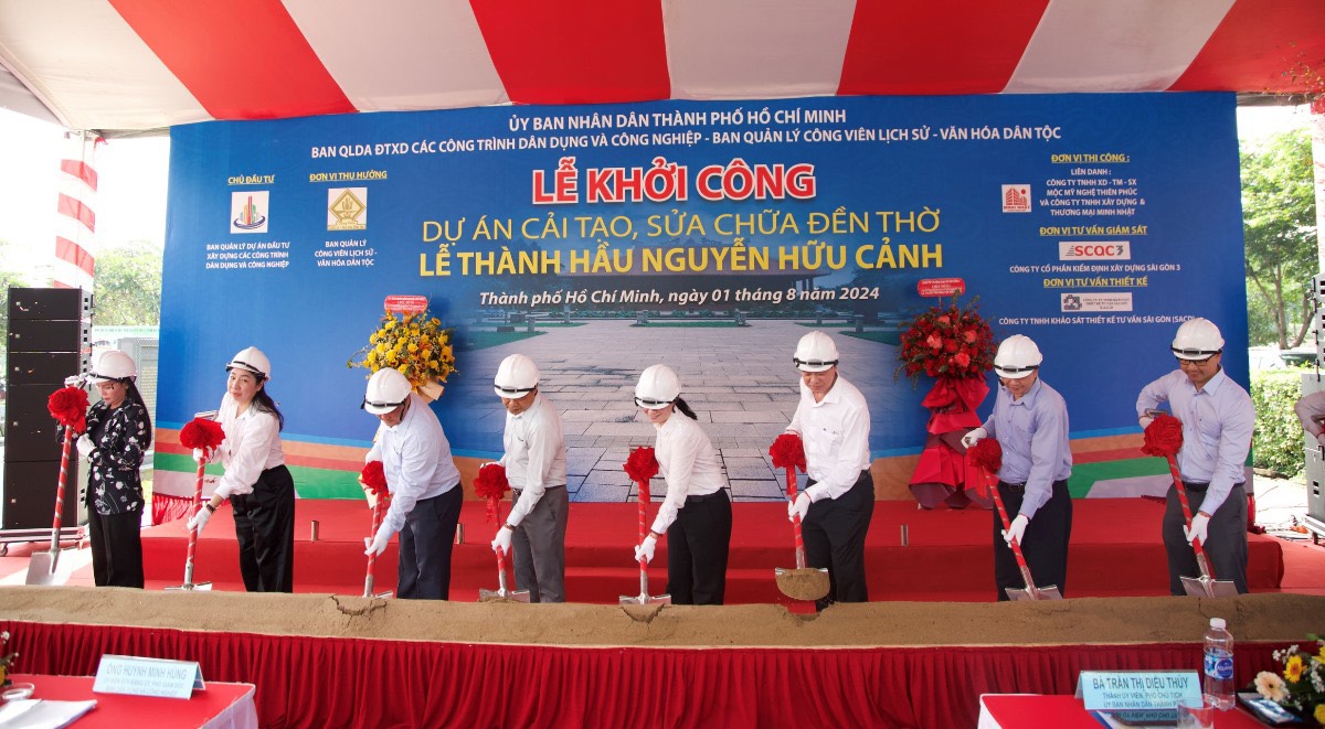 Khởi công dự án cải tạo, sửa chữa Đền thờ Lễ Thành hầu Nguyễn Hữu Cảnh