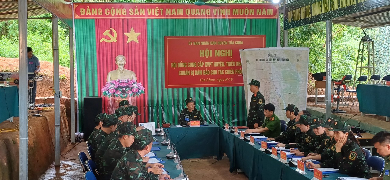 Huyện Tủa Chùa Điện Biên diễn tập khu vực phòng thủ sát thực tế