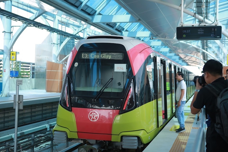 Đoạn đường sắt đô thị trên cao Nhổn – ga Hà Nội sẽ vận hành thương mại từ ngày 8 8