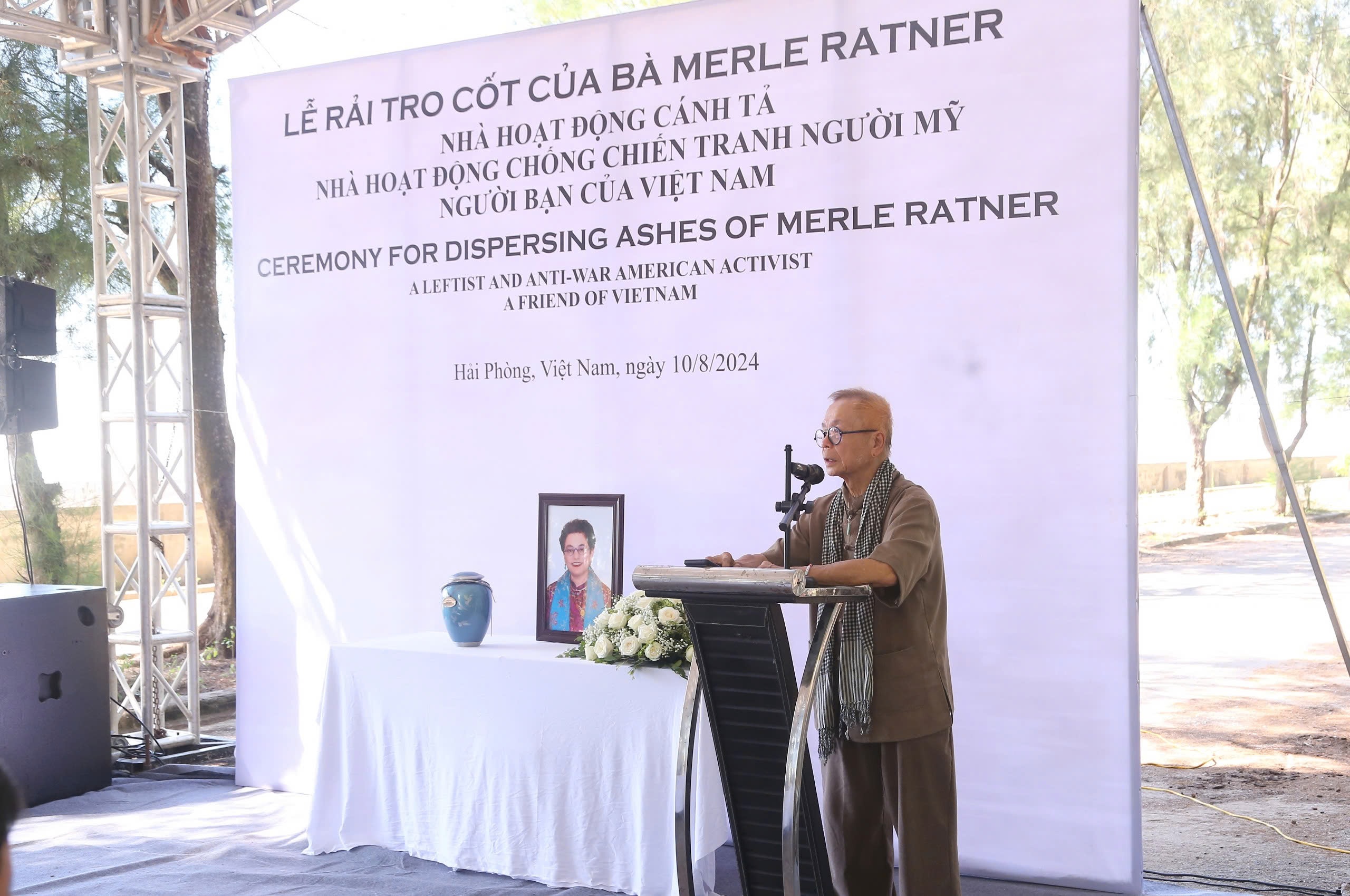 Hải Phòng Tổ chức Lễ rải tro cốt bà Merle Ratner - người bạn của Việt Nam