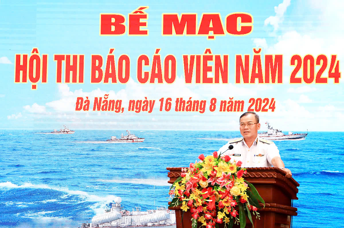 Sôi nổi Hội thi báo cáo viên năm 2024 Vùng 3 Hải quân