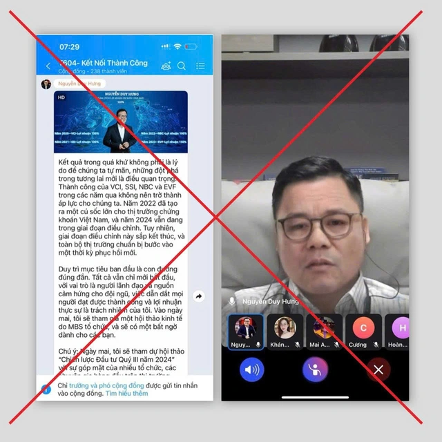 Chủ tịch SSI Nguyễn Duy Hưng bị kẻ gian mạo danh