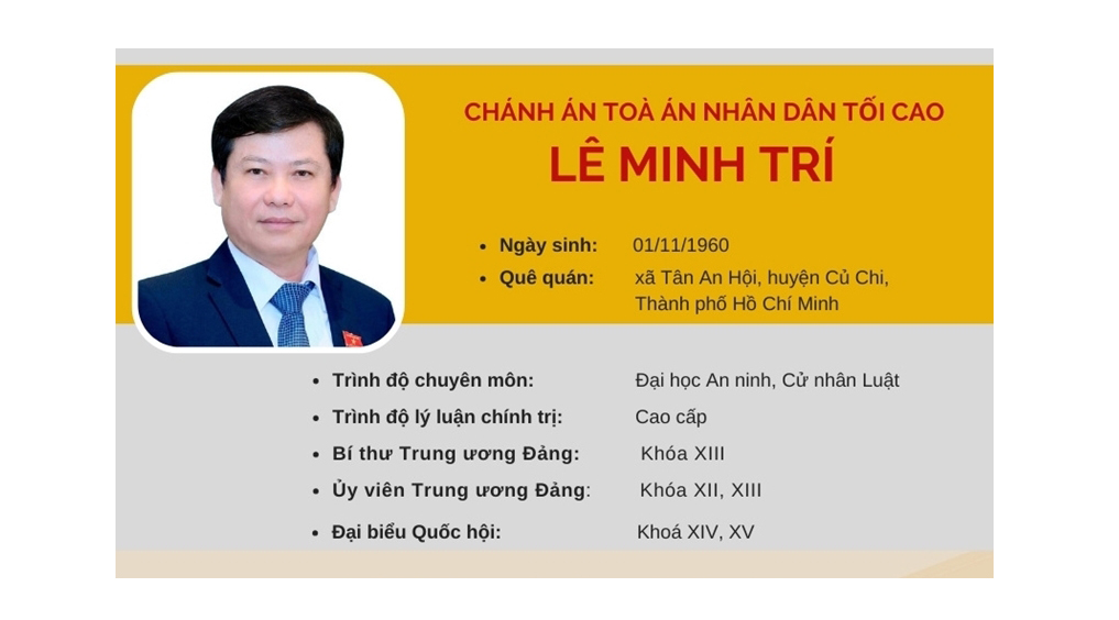 [Infographic] Chánh án Tòa án nhân dân tối cao Lê Minh Trí