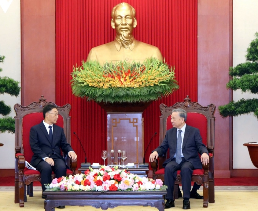 Tổng Bí thư, Chủ tịch nước Tô Lâm tiếp Bí thư Đảng ủy Khu tự trị dân tộc Choang Quảng Tây Trung Quốc
