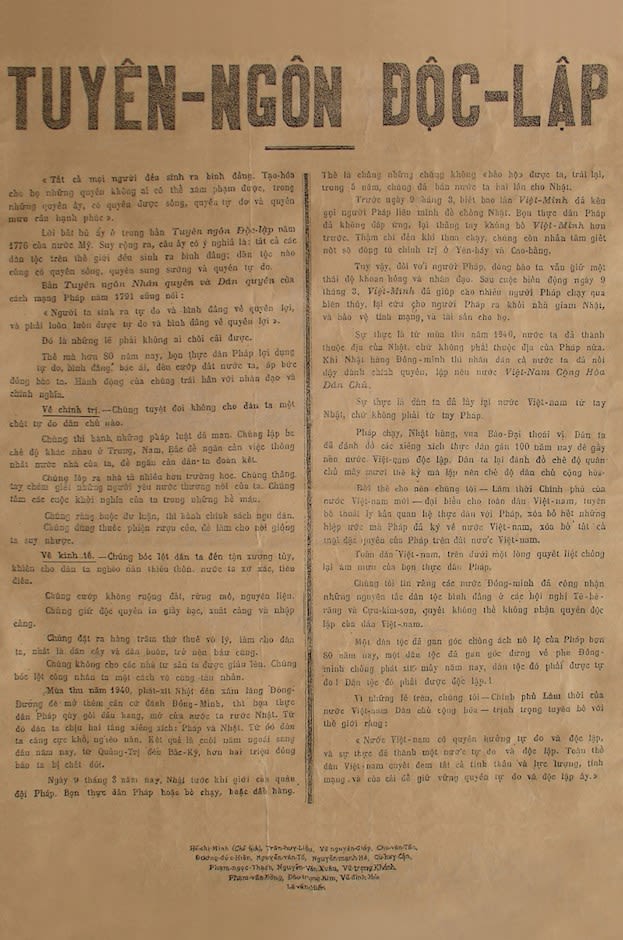 [Infographic] Tuyên ngôn độc lập Áng văn lập quốc vĩ đại