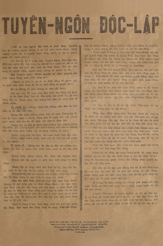 Giá trị văn hoá trong Tuyên ngôn độc lập của Chủ tịch Hồ Chí Minh
