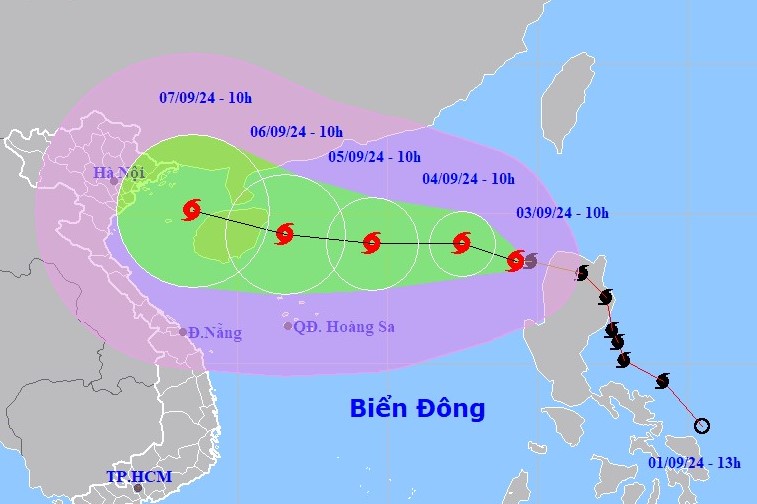Bão YAGI vào Biển Đông, trở thành bão số 3 trong năm 2024