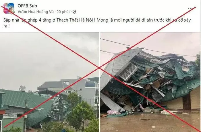 Hà Nội Thông tin sập nhà 4 tầng ở huyện Thạch Thất là không chính xác