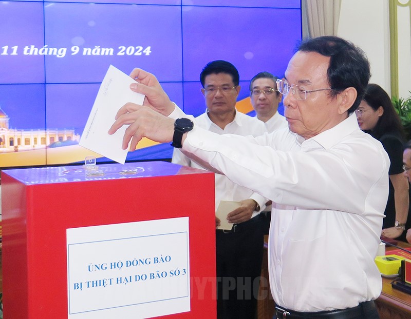 TP Hồ Chí Minh Nhiều tấm lòng hướng về đồng bào miền Bắc bị thiệt hại do bão số 3