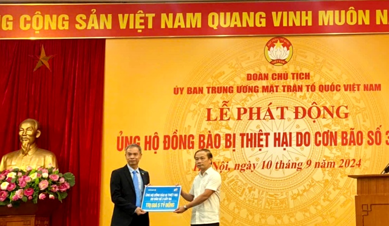 Bảo Việt ủng hộ đồng bào bị thiệt hại do bão số 3 gây ra