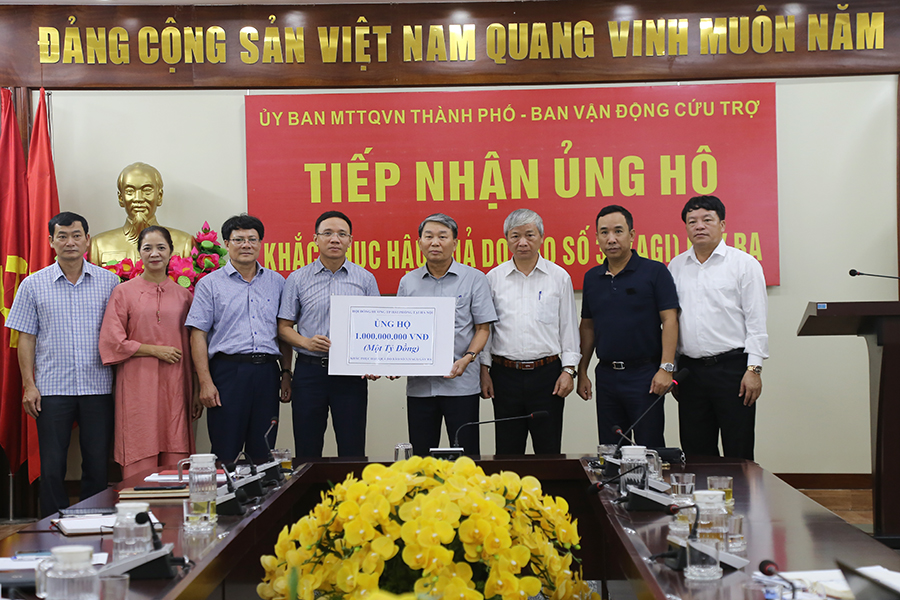 Hải Phòng Tiếp nhận ủng hộ khắc phục hậu quả bão số 3