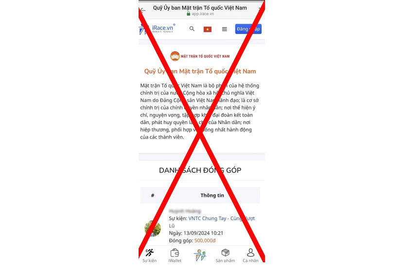 Xuất hiện website, trang thông tin giả mạo Mặt trận Tổ quốc Việt Nam để trục lợi