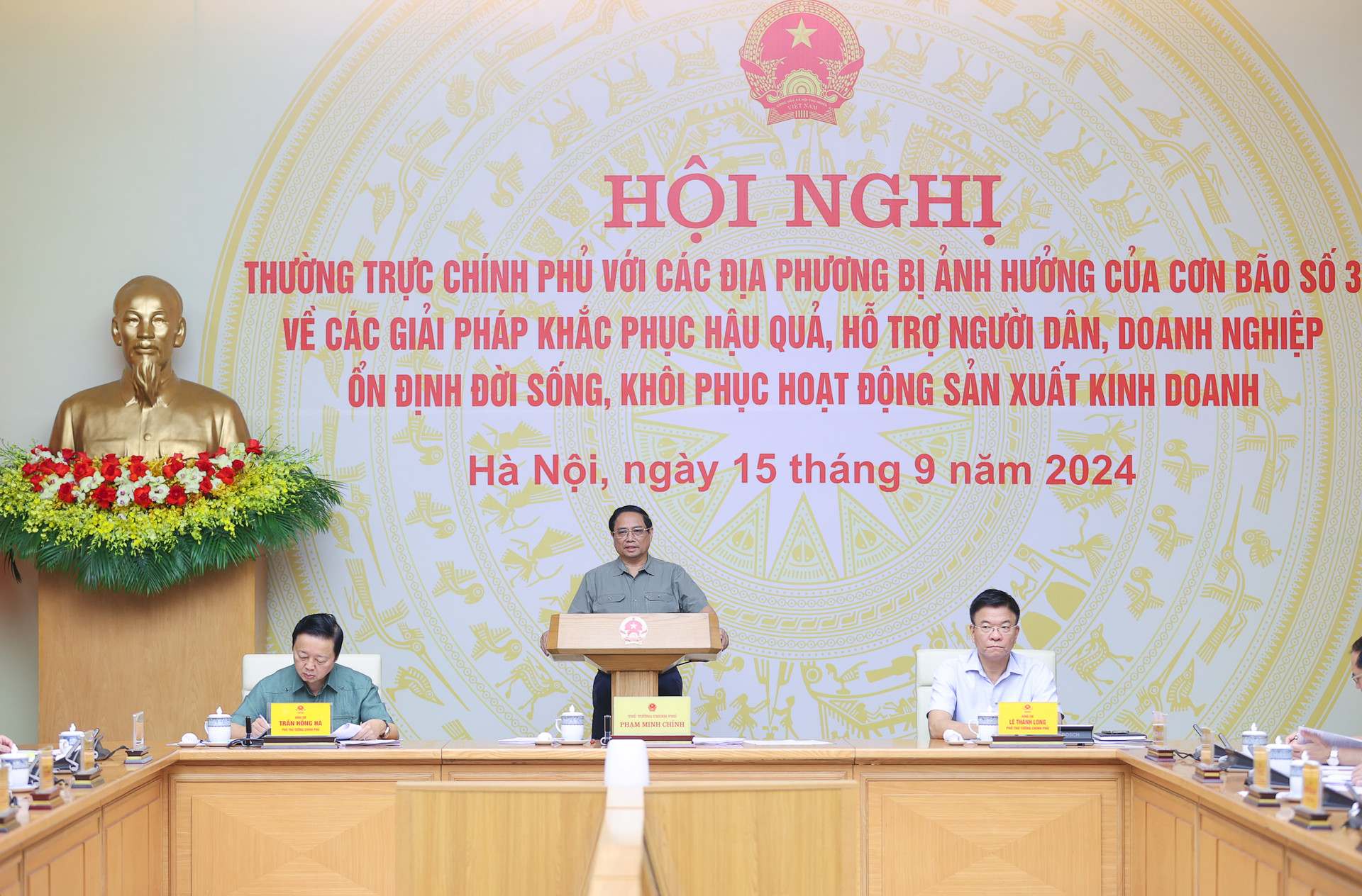 Thủ tướng chủ trì Hội nghị trực tuyến về khắc phục hậu quả bão Yagi