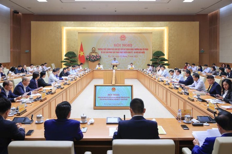 Thường trực Chính phủ làm việc với các ngân hàng thương mại cổ phần