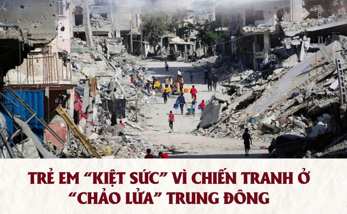 [Infographic] Trẻ em “kiệt sức” vì chiến tranh ở “chảo lửa” Trung Đông