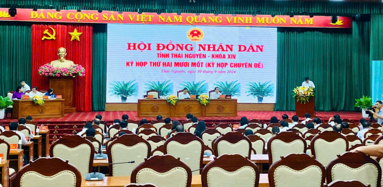 Kỳ họp thứ hai mươi mốt Kỳ họp chuyên đề HĐND tỉnh Thái Nguyên khóa XIV, nhiệm kỳ 2021 - 2026