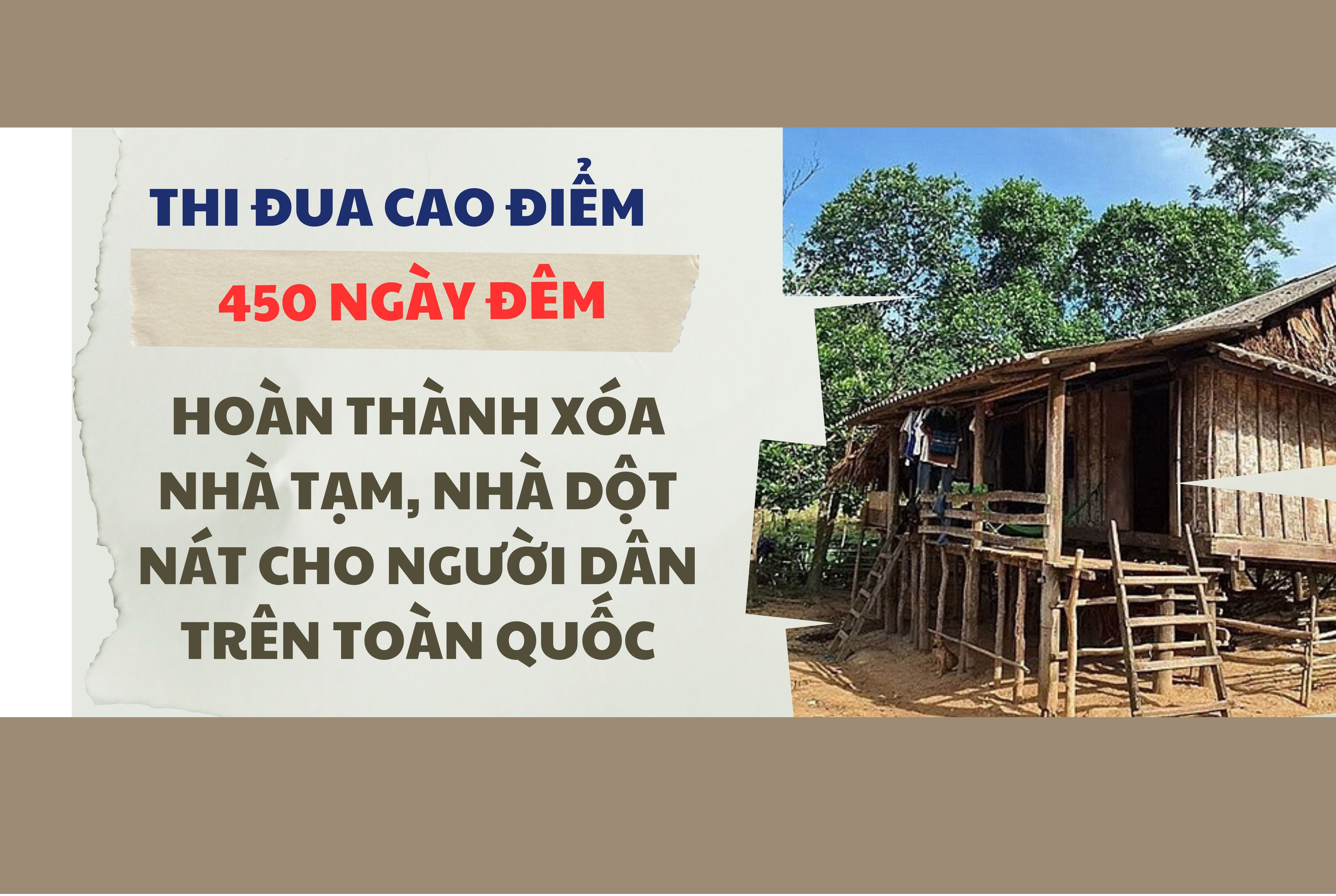 [Infographic] Thi đua cao điểm 450 ngày đêm xóa nhà tạm, nhà dột nát cho người dân trên toàn quốc