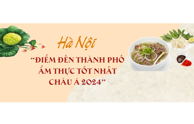[Infographic] Hà Nội - Điểm đến thành phố ẩm thực tốt nhất Châu Á 2024