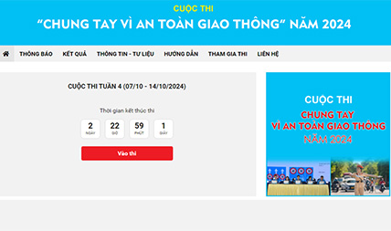 Hơn 100 nghìn lượt thi “Chung tay vì an toàn giao thông” tuần 4