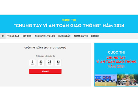 Gần 186 nghìn lượt thi “Chung tay vì an toàn giao thông” tuần 5