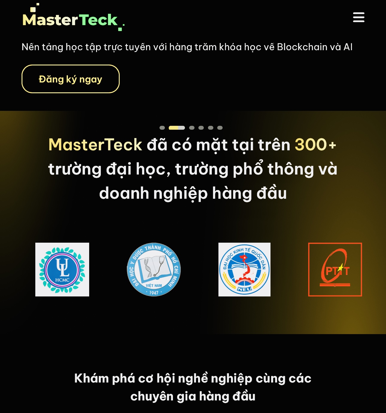 Nền tảng học trực tuyến MasterTeck tiên phong phổ cập Blockchain và AI