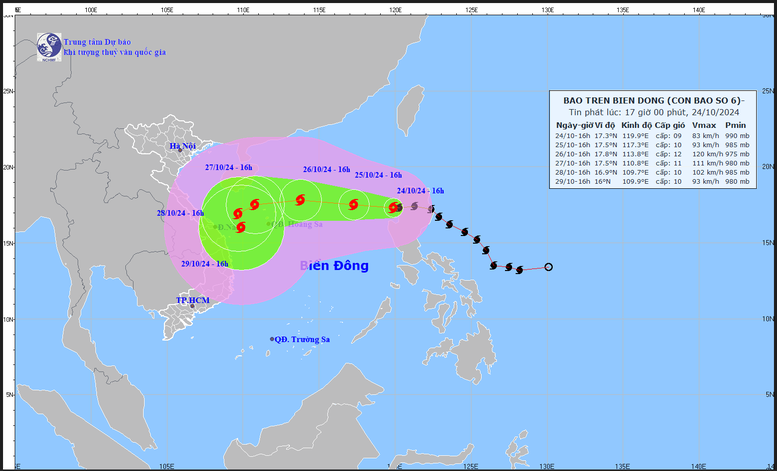 Thủ tướng Chính phủ yêu cầu chủ động ứng phó bão TRAMI