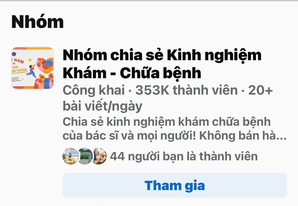 Bẫy từ hội nhóm tư vấn sức khỏe trên mạng xã hội