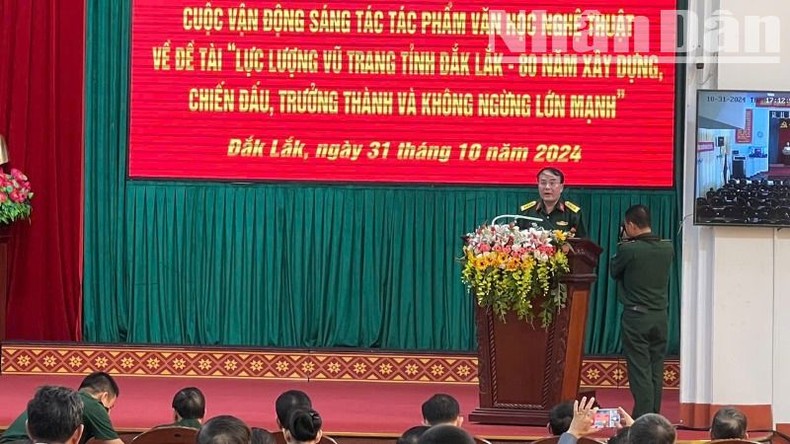 Phát động Cuộc vận động sáng tác tác phẩm văn học nghệ thuật về đề tài lực lượng vũ trang tỉnh Đắk Lắk