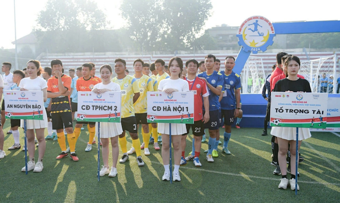 16 đội dự chung kết Giải bóng đá công nhân, viên chức Việt Nam 2024