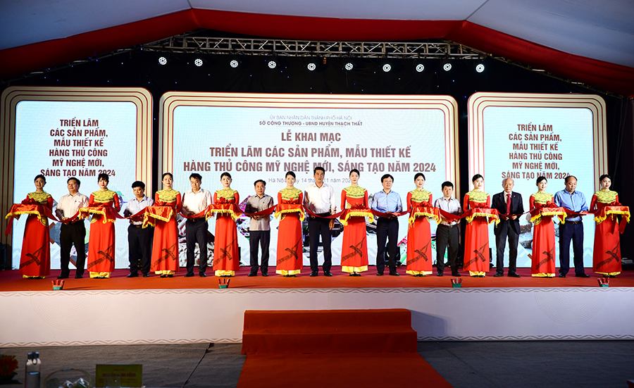 Thạch Thất đẩy mạnh quảng bá sản phẩm, mẫu thiết kế thủ công mỹ nghệ