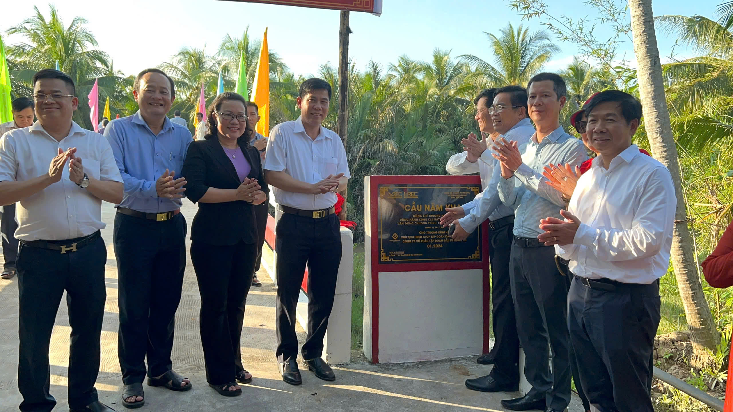 Khánh thành cầu Năm Khai tại huyện Giồng Trôm, tỉnh Bến Tre