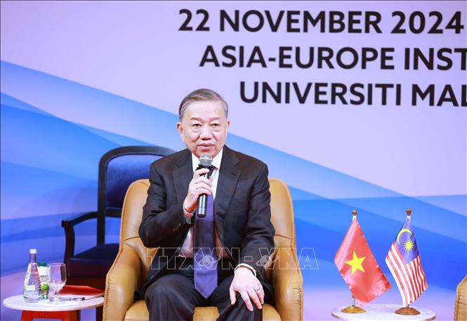 Tổng Bí thư Tô Lâm phát biểu chính sách tại Trường Đại học quốc gia Malaya Malaysia