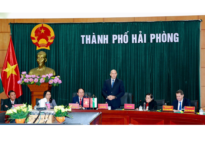 Tổng thống Bulgaria thăm và làm việc tại TP Hải Phòng