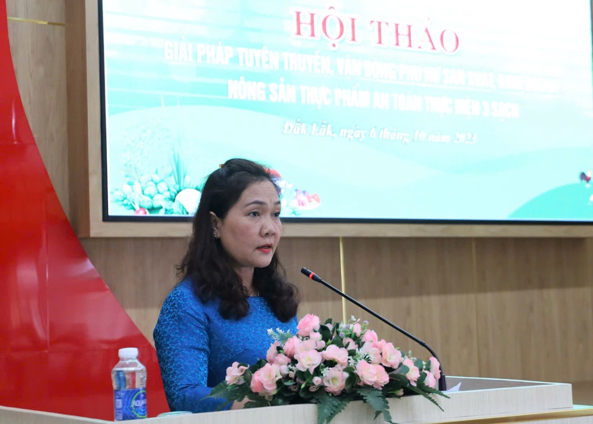 Tuyên truyền phụ nữ sản xuất, kinh doanh nông sản sạch