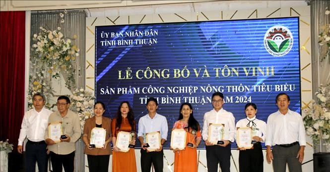 Bình Thuận công bố 30 sản phẩm công nghiệp nông thôn tiêu biểu của tỉnh năm 2024