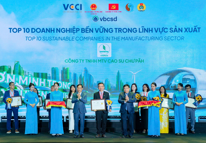 14 công ty của VRG nằm trong Top 100 doanh nghiệp bền vững