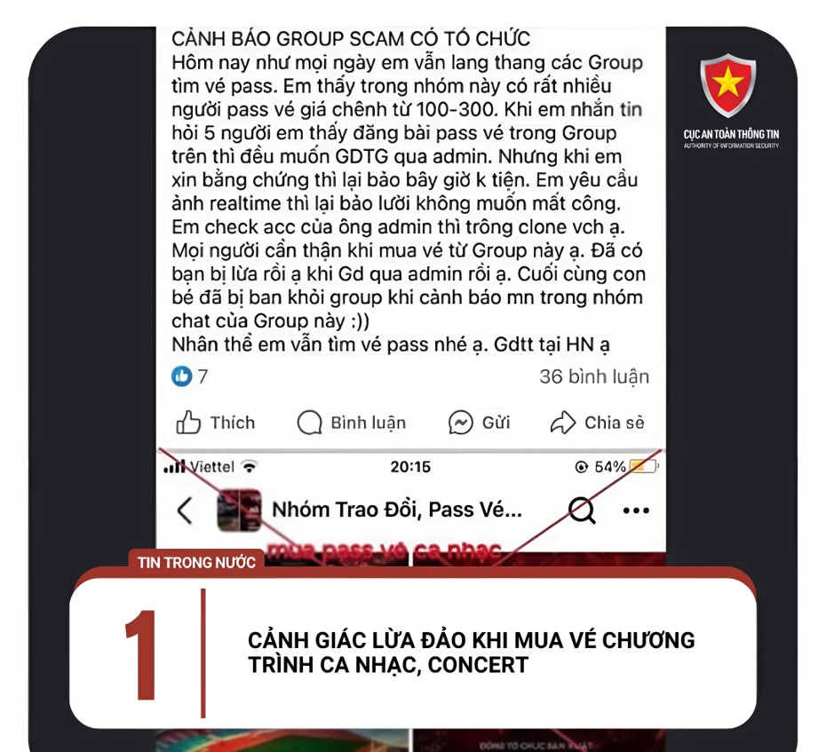 Bị chiếm đoạt hơn 50 triệu đồng khi mua vé xem ca nhạc qua mạng
