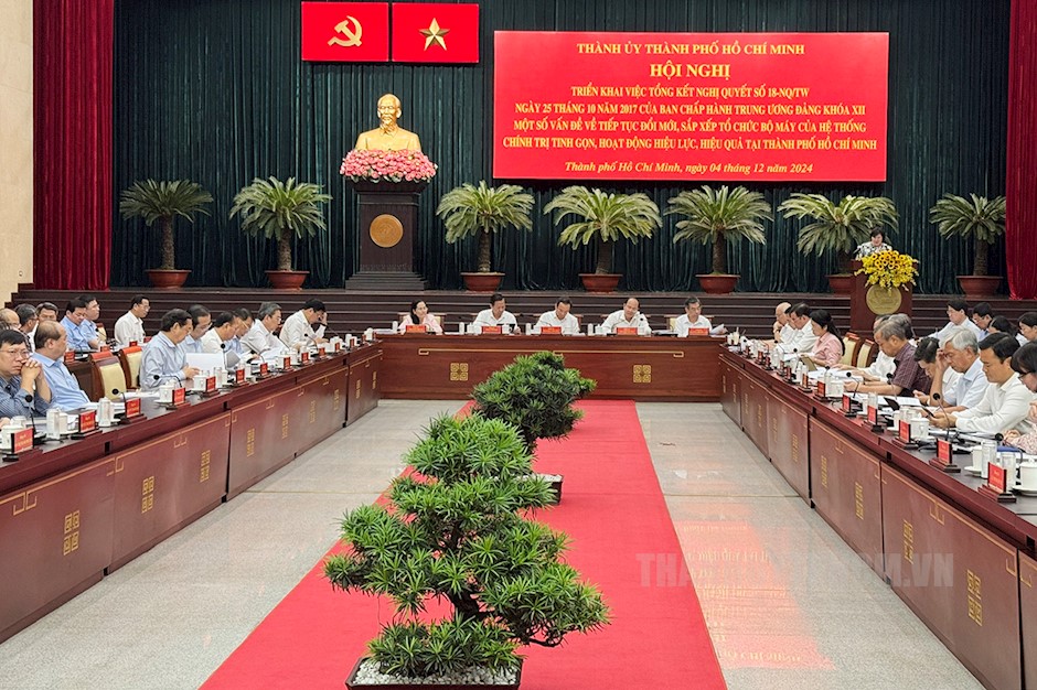 TP Hồ Chí Minh Thực hiện đồng bộ việc tinh gọn tổ chức bộ máy đảm bảo hoạt động hiệu lực, hiệu quả