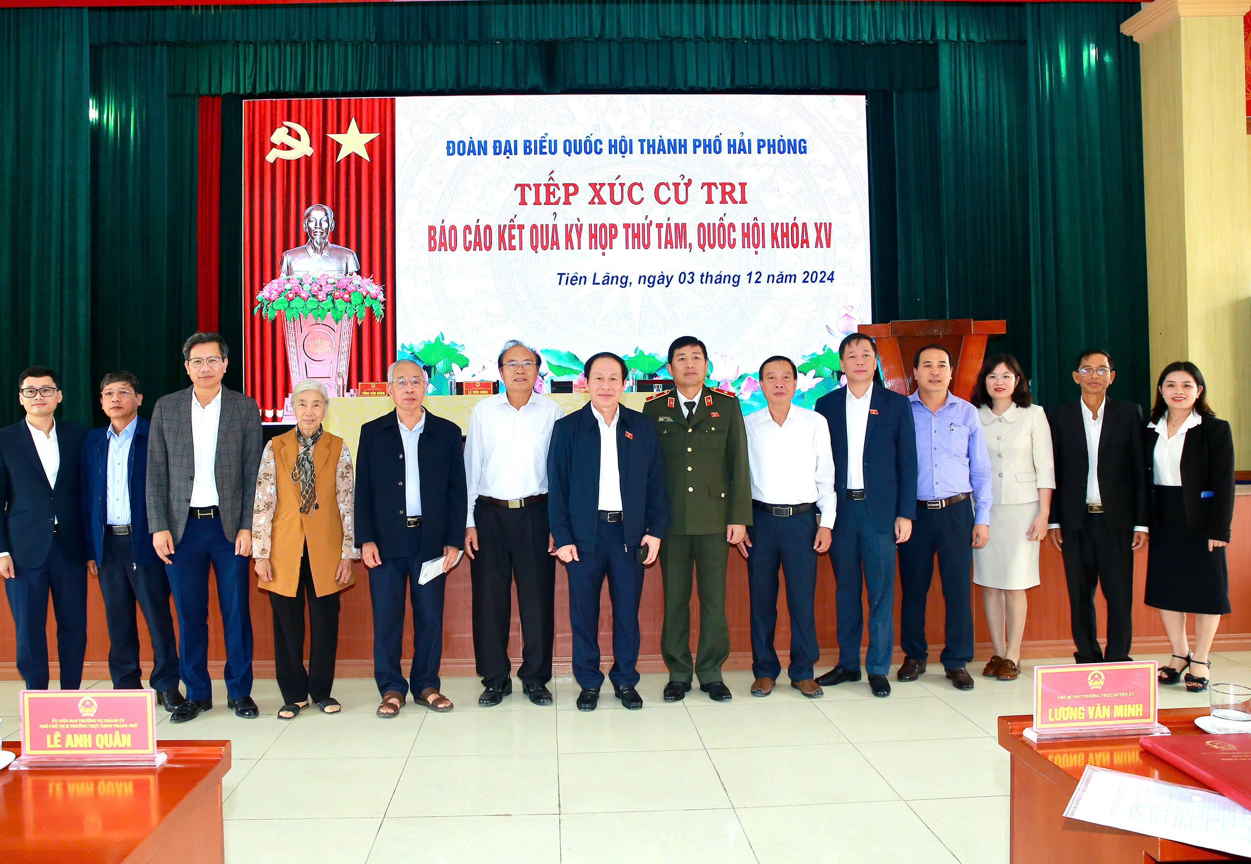 Đoàn đại biểu Quốc hội thành phố Hải Phòng tiếp xúc cử tri huyện Tiên Lãng